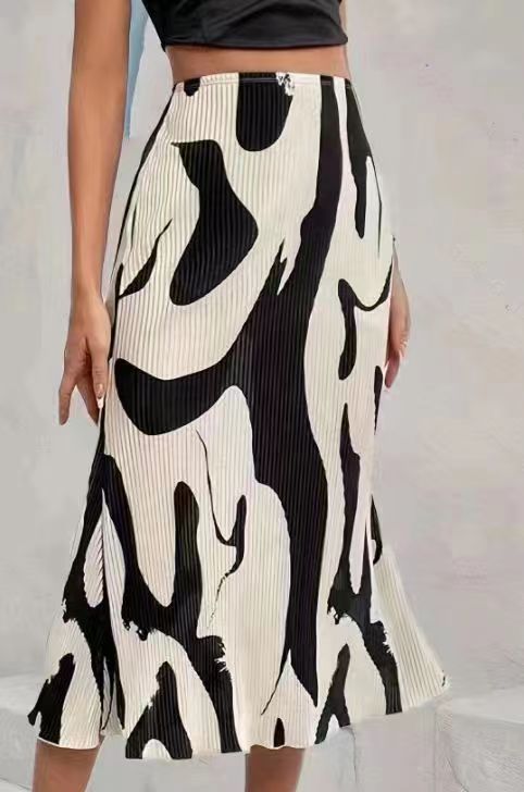 Summer New Women's Printed Skirt Kamran Fashion