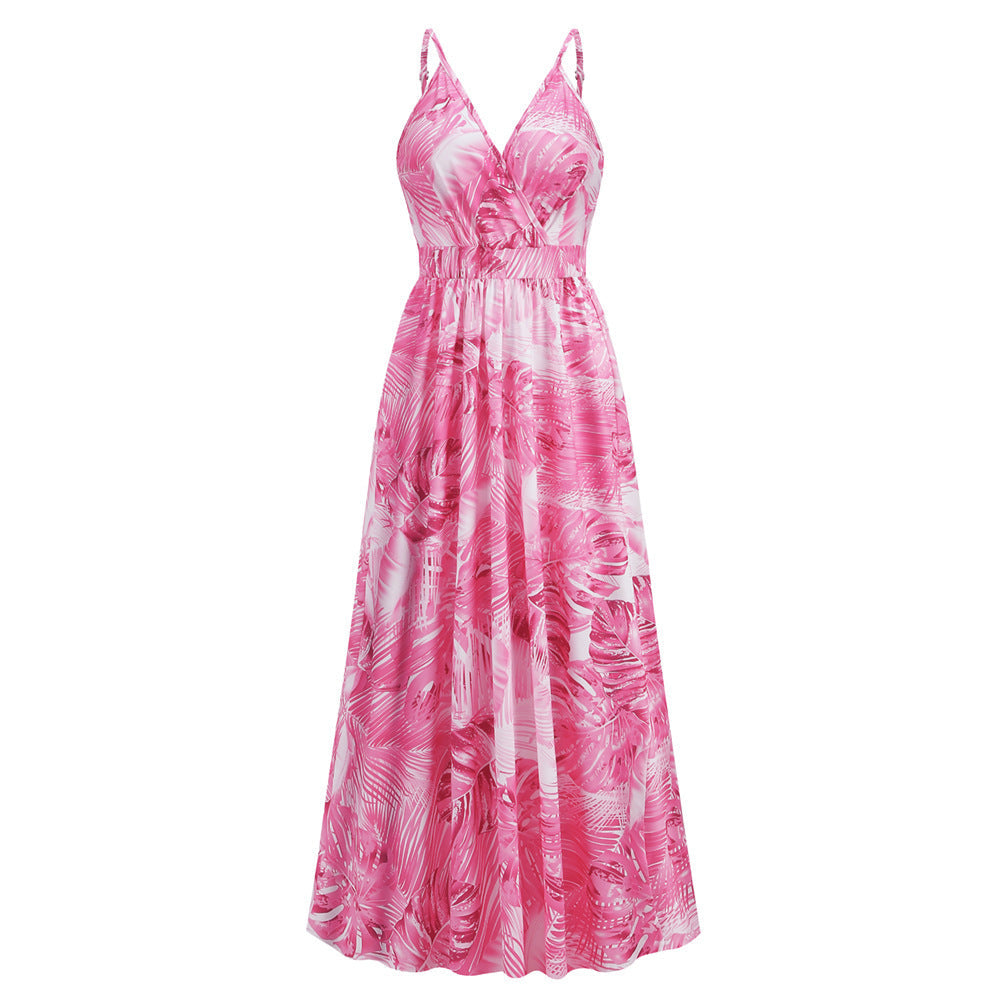 Flowers Long Dress Summer Swing Holiday Beach Dress Kamran Fashion