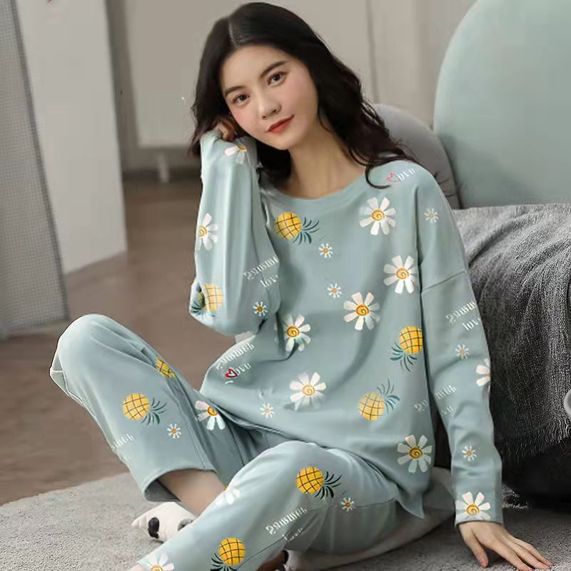 Pajamas Set Women Cute Cartoon Print Sleepwear 2 Piece Lounge Sets Kamran Fashion