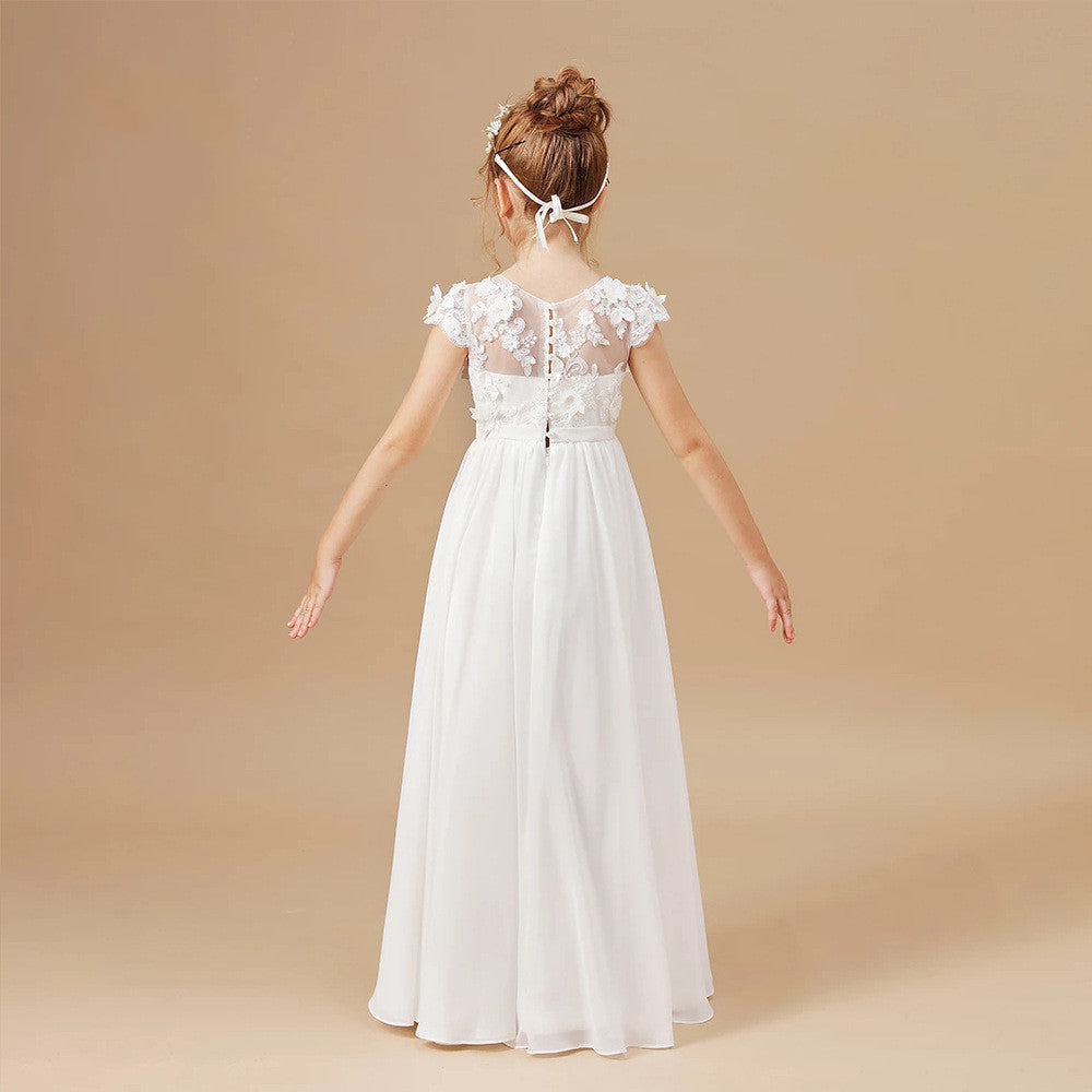 Kids Dress Ladies White Flower Girl Wedding Kamran Fashion