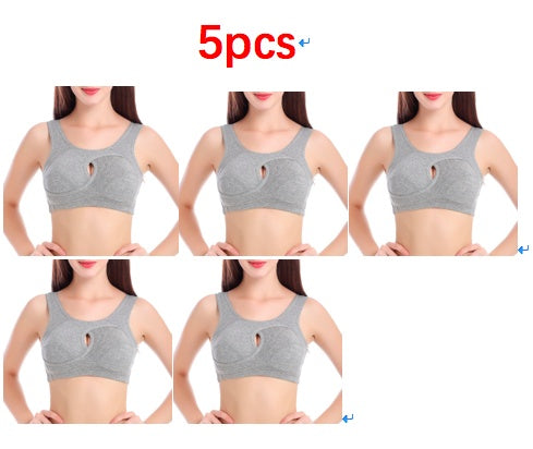 Plus Size Women Bra Ladies Cotton Quake-Proof Underwear Sleep Tops No Buckles Non Wire Lingerie With Removable Padded Kamran Fashion