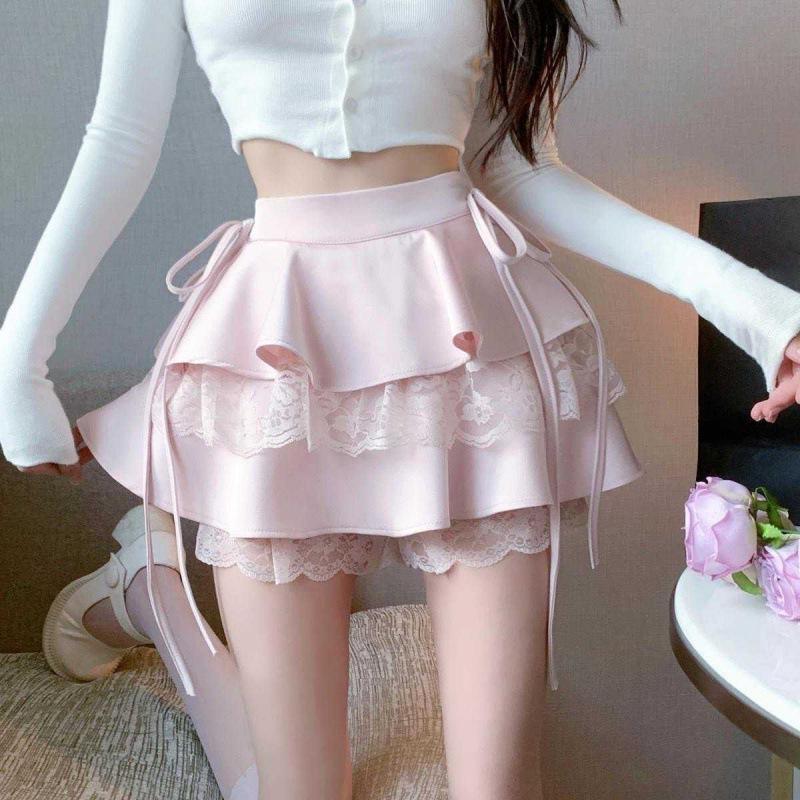 Women's Spring And Summer Mesh Stitching Bubble Skirt Kamran Fashion