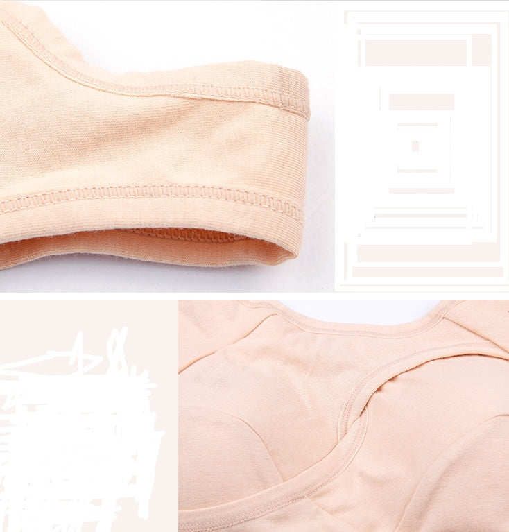 Plus Size Women Bra Ladies Cotton Quake-Proof Underwear Sleep Tops No Buckles Non Wire Lingerie With Removable Padded Kamran Fashion