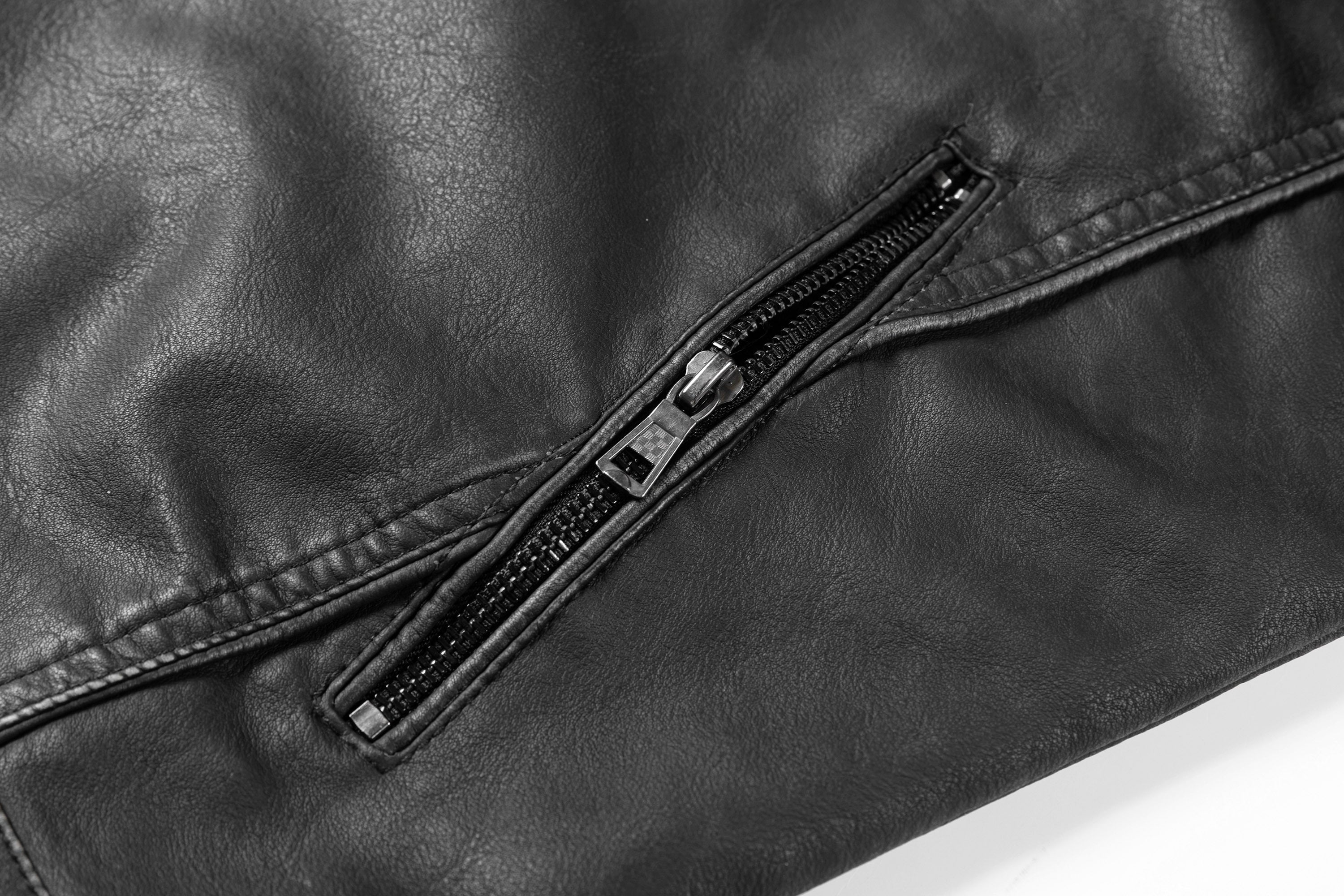 Men's Black Pu Leather Biker Jacket VINTAGE REAL MOTORCYCLE JACKETS FOR MEN Kamran Fashion