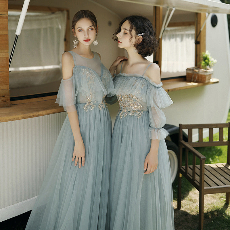 Summer Long-Sleeved Meat-Covering Evening Dress Kamran Fashion