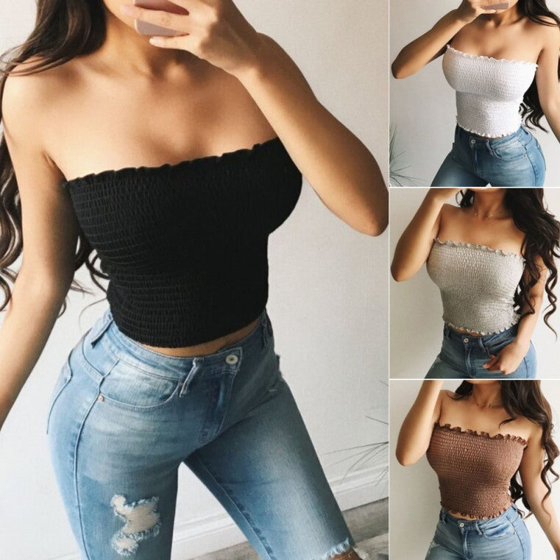 Sexy Fashion Summer Skinny Women Sleeveless Crop Tops Backl Kamran Fashion