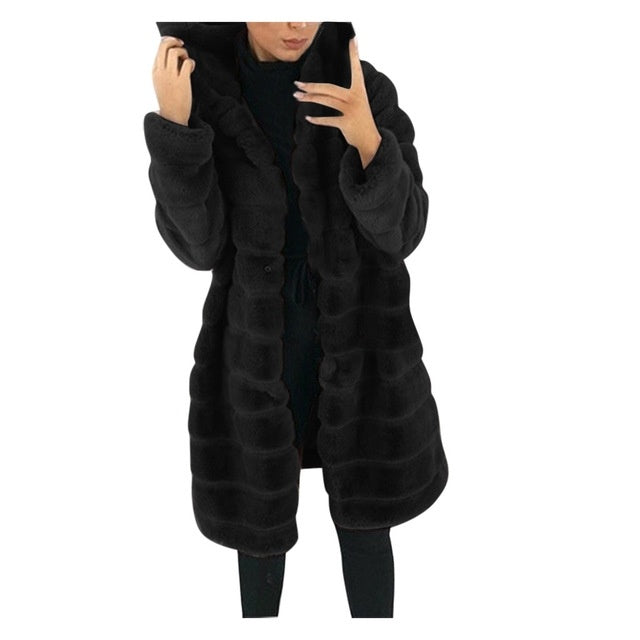 Jacket Winter White Big Solid Jackets For Women Long Coat Kamran Fashion