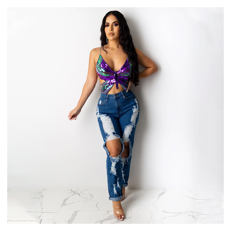 Crop Top Women Summer Tops Vintage Tank Top T Shirt Bandage Kamran Fashion