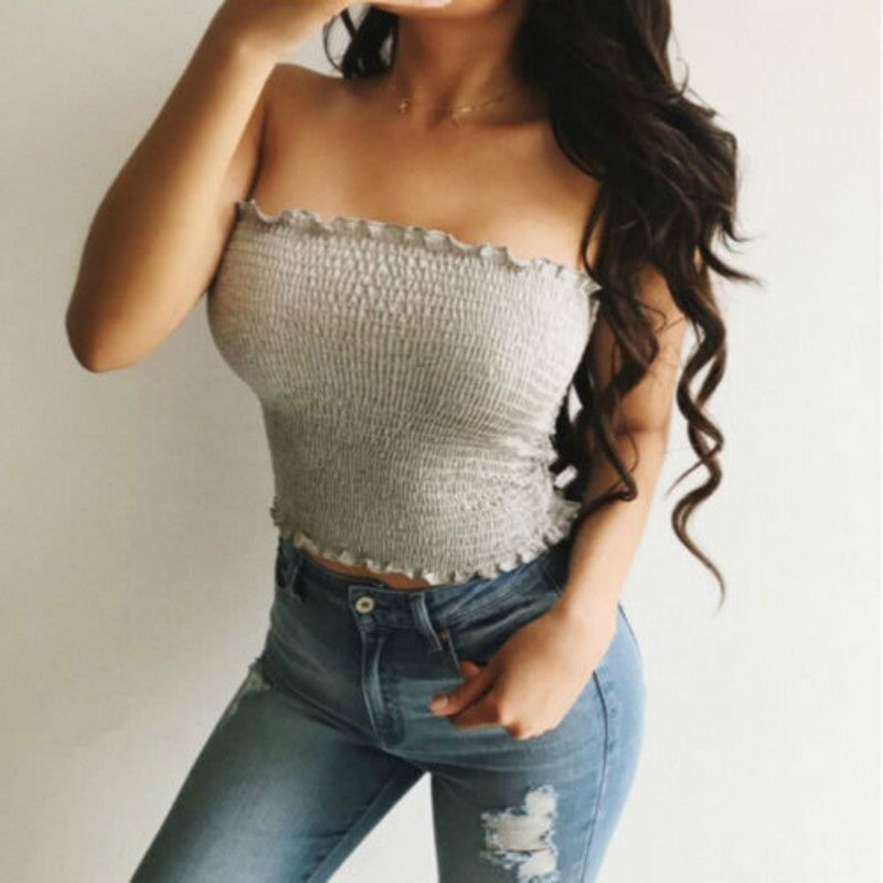 Sexy Fashion Summer Skinny Women Sleeveless Crop Tops Backl Kamran Fashion