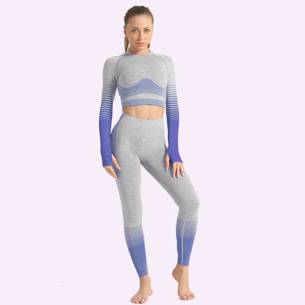 LANTECH Women Yoga Sets Gym Fitness Athletic 2 Pcs Sports Suits Set Pants Leggings Sportswear Leggings Seamless Sports Shirts Kamran Fashion