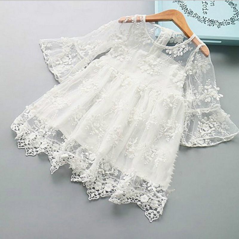Big Kids Long-sleeved Princess Lace Dress Kamran Fashion