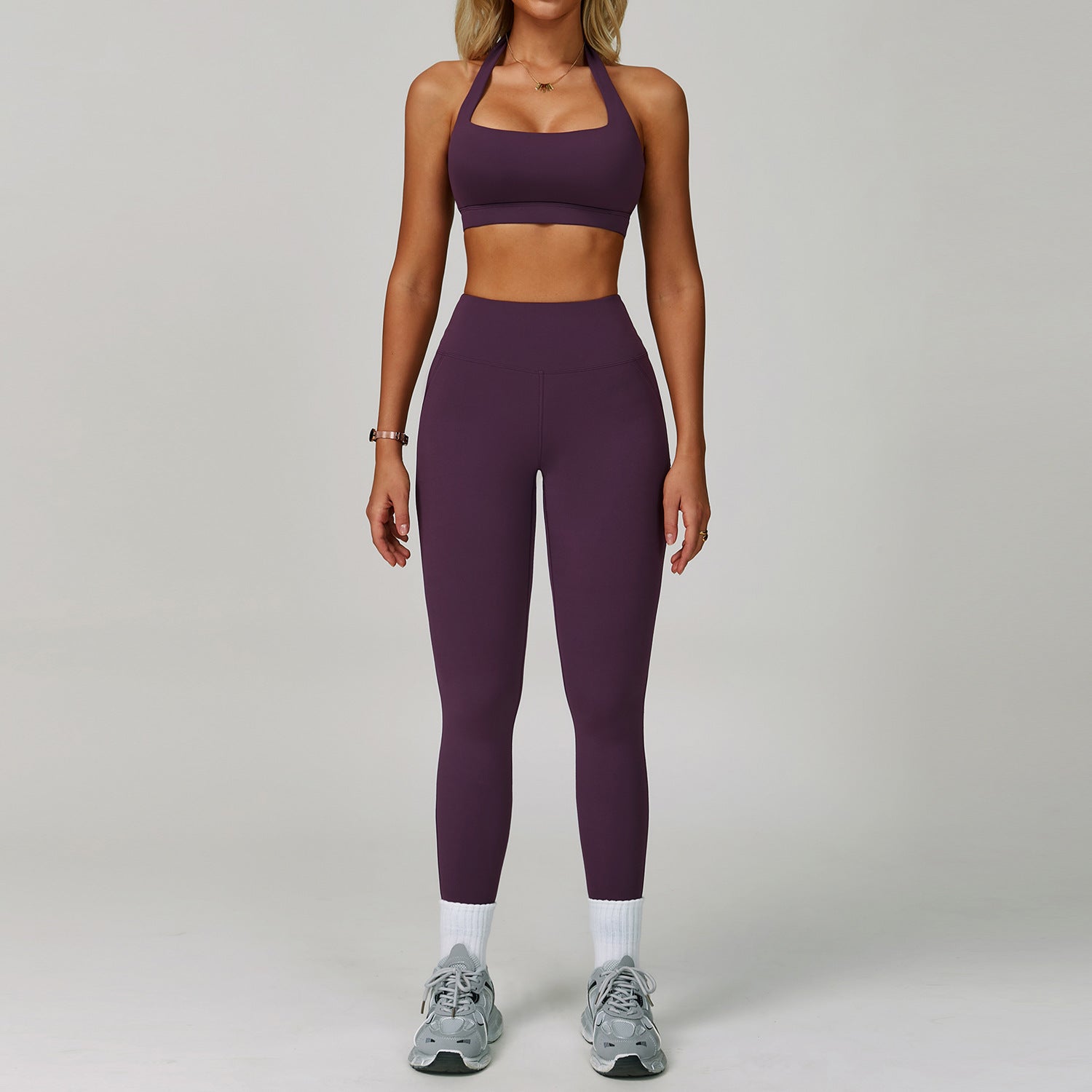 Backless Yoga Clothes Suit Halter Tight Quick-drying Workout Clothes Kamran Fashion