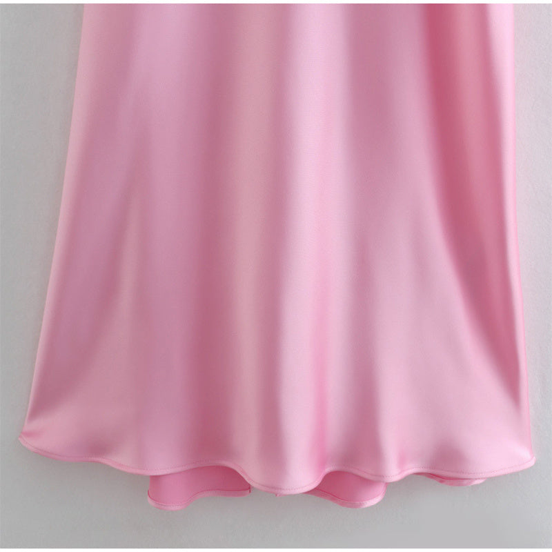 Women Camis Satin Long Dresses Elegant Sleeveless Slip Holiday Party Dresses Sexy Casual Backless Summer Dresses Kamran Fashion