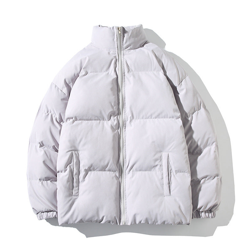 New Autumn And Winter Men's Padded Jacket Korean Style Loose Large Size Stand-up Collar Thick Warm Cotton Jacket Kamran Fashion