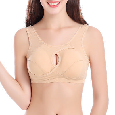 Plus Size Women Bra Ladies Cotton Quake-Proof Underwear Sleep Tops No Buckles Non Wire Lingerie With Removable Padded Kamran Fashion