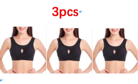 Plus Size Women Bra Ladies Cotton Quake-Proof Underwear Sleep Tops No Buckles Non Wire Lingerie With Removable Padded Kamran Fashion