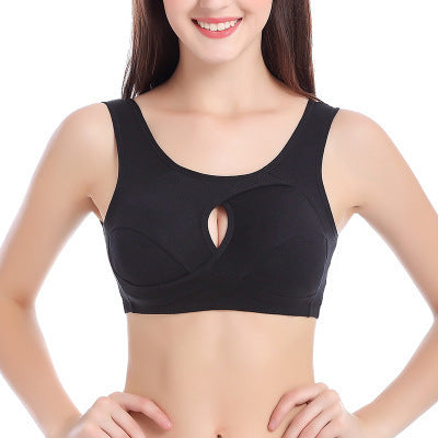 Plus Size Women Bra Ladies Cotton Quake-Proof Underwear Sleep Tops No Buckles Non Wire Lingerie With Removable Padded Kamran Fashion