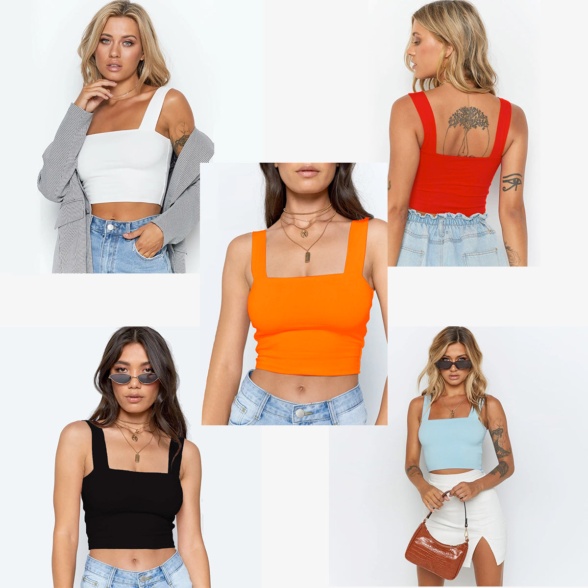 Summer New Fashion Women Crop Top Sexy Sleeveless Tank Tops T-shirt Kamran Fashion