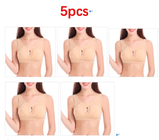 Plus Size Women Bra Ladies Cotton Quake-Proof Underwear Sleep Tops No Buckles Non Wire Lingerie With Removable Padded Kamran Fashion