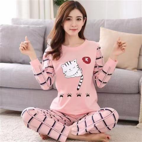 Pajamas Set Women Cute Cartoon Print Sleepwear 2 Piece Lounge Sets Kamran Fashion