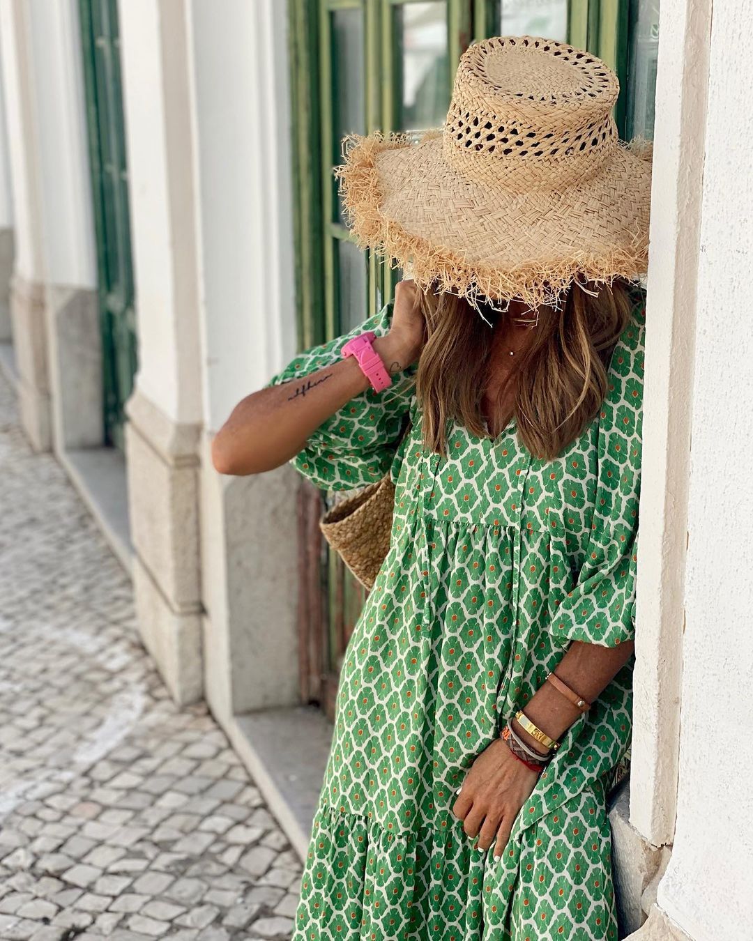 Summer Women's Vintage Printed Bohemian Dress Elegant Ladies Casual Loose V-Neck Short Sleeve Long Dresses Kamran Fashion