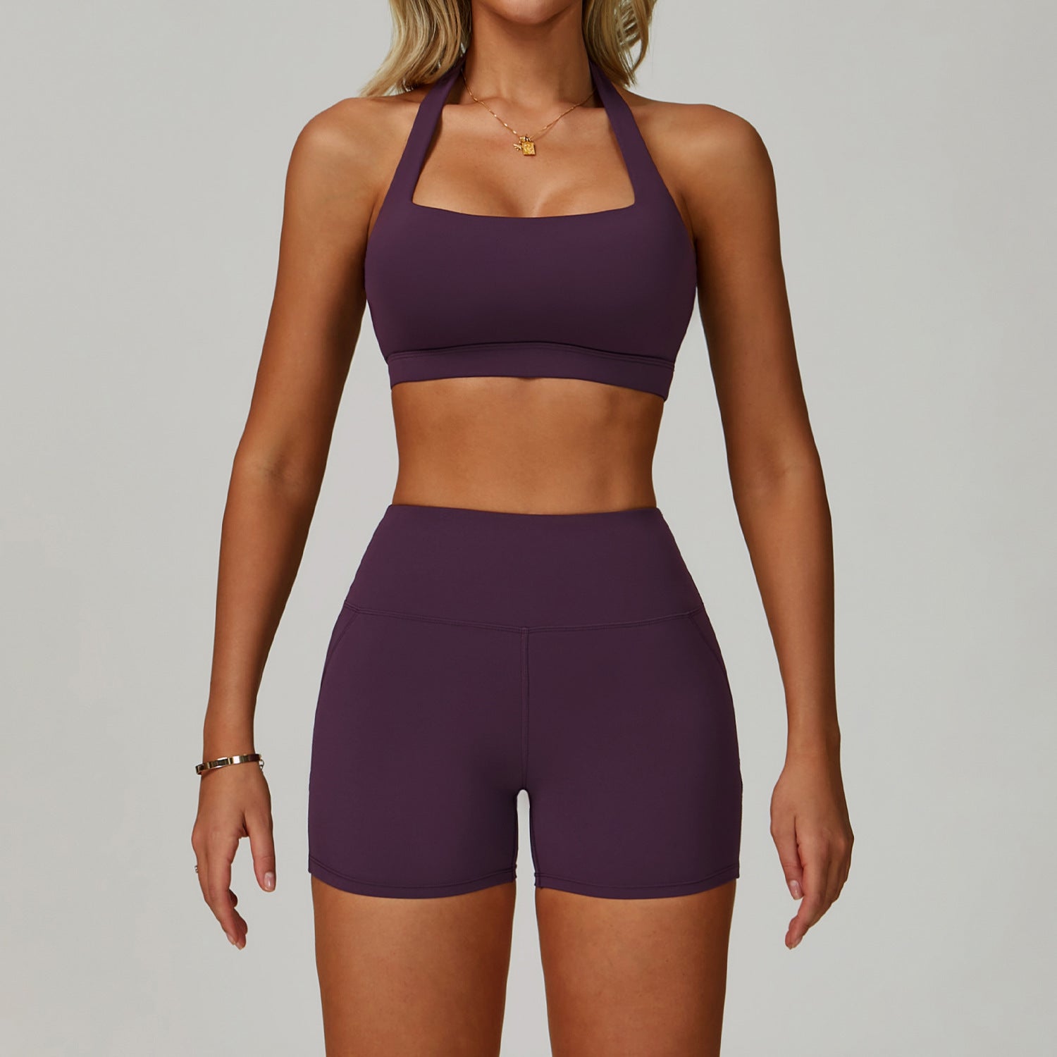 Backless Yoga Clothes Suit Halter Tight Quick-drying Workout Clothes Kamran Fashion