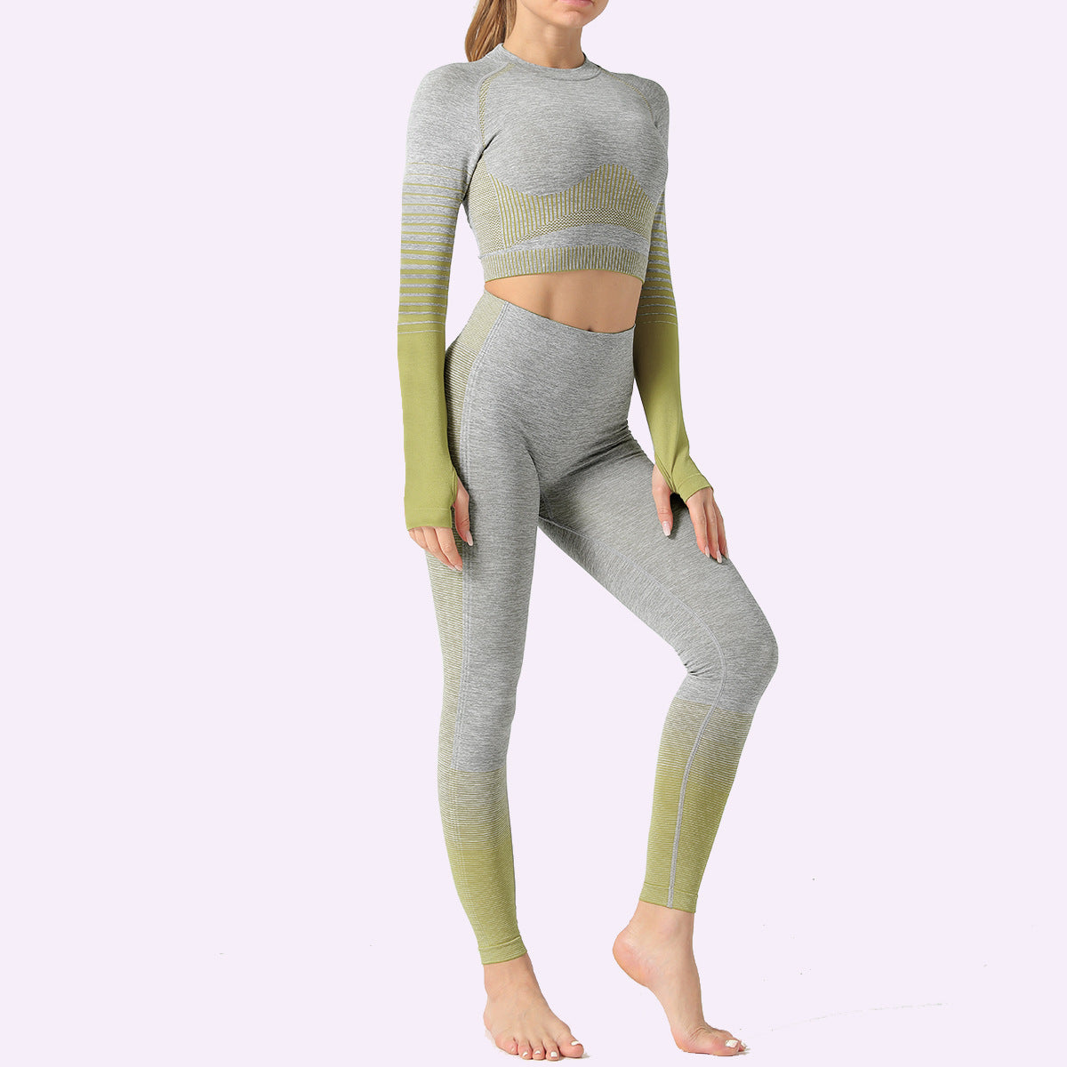 LANTECH Women Yoga Sets Gym Fitness Athletic 2 Pcs Sports Suits Set Pants Leggings Sportswear Leggings Seamless Sports Shirts Kamran Fashion