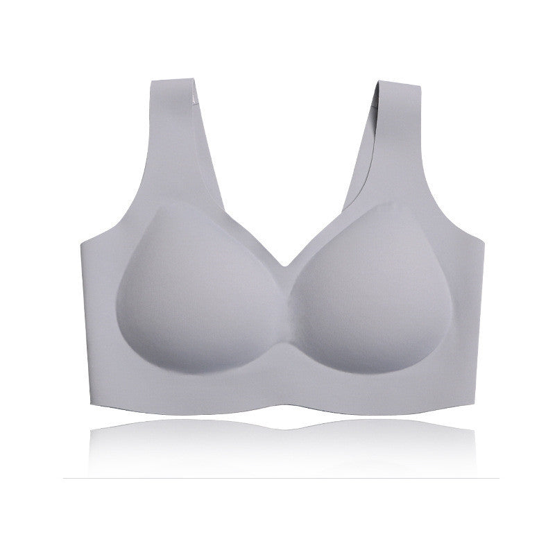 Namijiao New Air Traceless Underwear Women"s Air Rimless Bra Integrated Fixed Cup Sleeping Bra Kamran Fashion