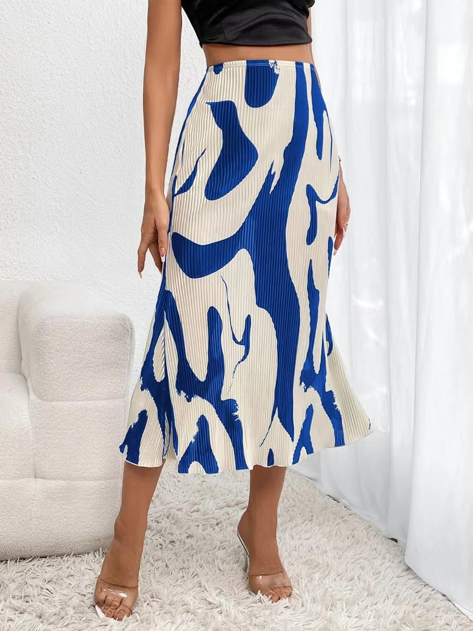 Summer New Women's Printed Skirt Kamran Fashion
