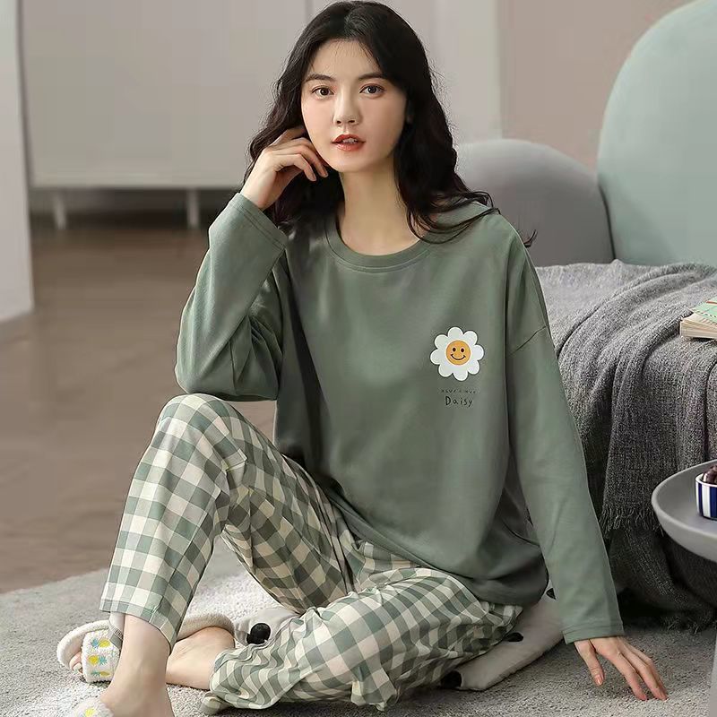 Pajamas Set Women Cute Cartoon Print Sleepwear 2 Piece Lounge Sets Kamran Fashion