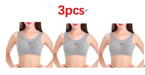 Plus Size Women Bra Ladies Cotton Quake-Proof Underwear Sleep Tops No Buckles Non Wire Lingerie With Removable Padded Kamran Fashion
