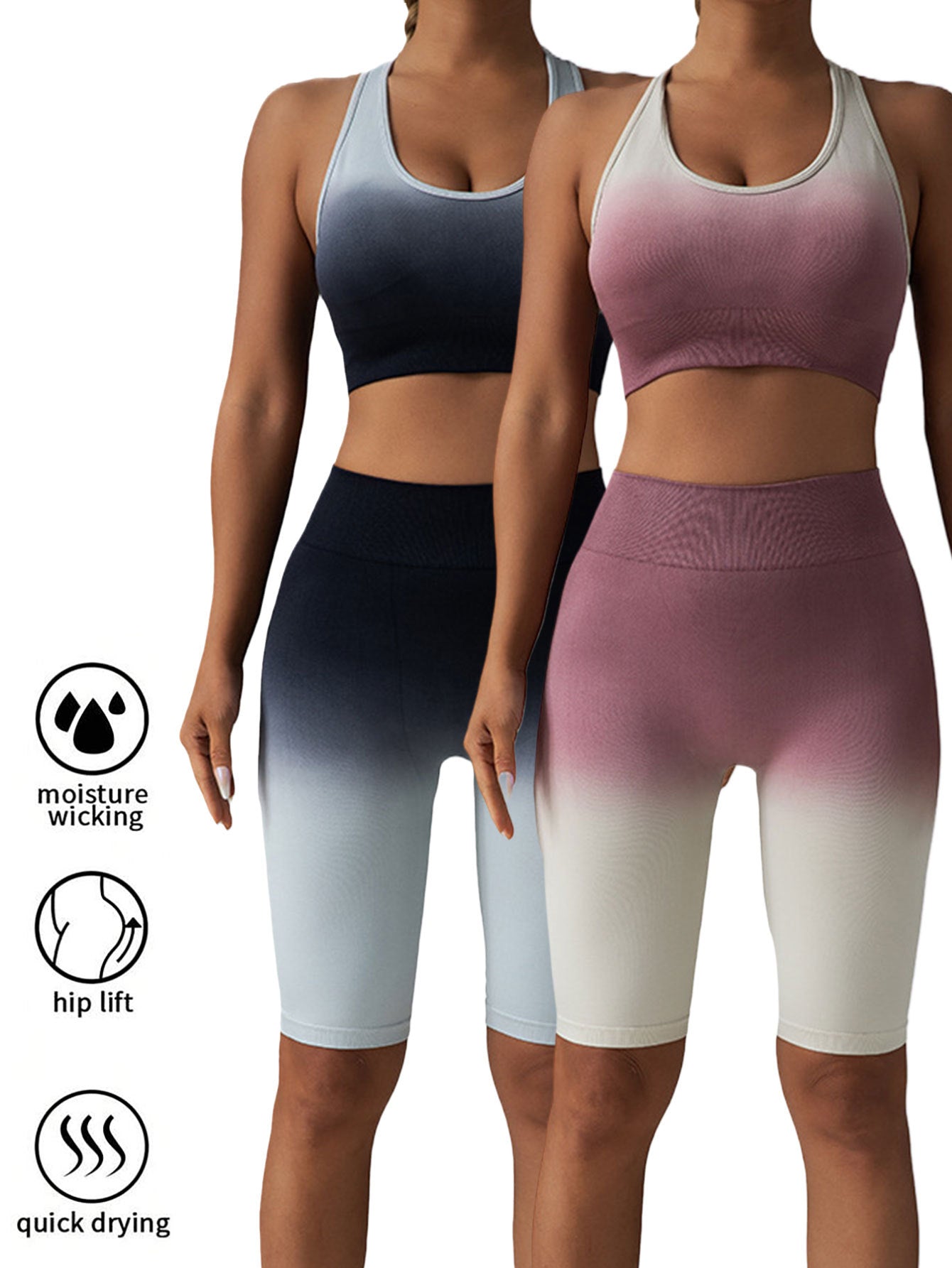 2 Pack Workout Shorts For Women Scrunch Butt Lifting High Waisted Yoga Gym Seamless Booty Biker Shorts Kamran Fashion