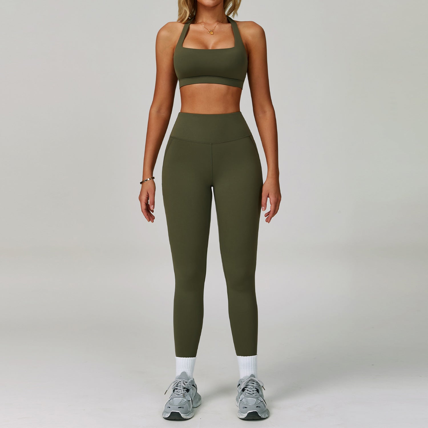 Backless Yoga Clothes Suit Halter Tight Quick-drying Workout Clothes Kamran Fashion