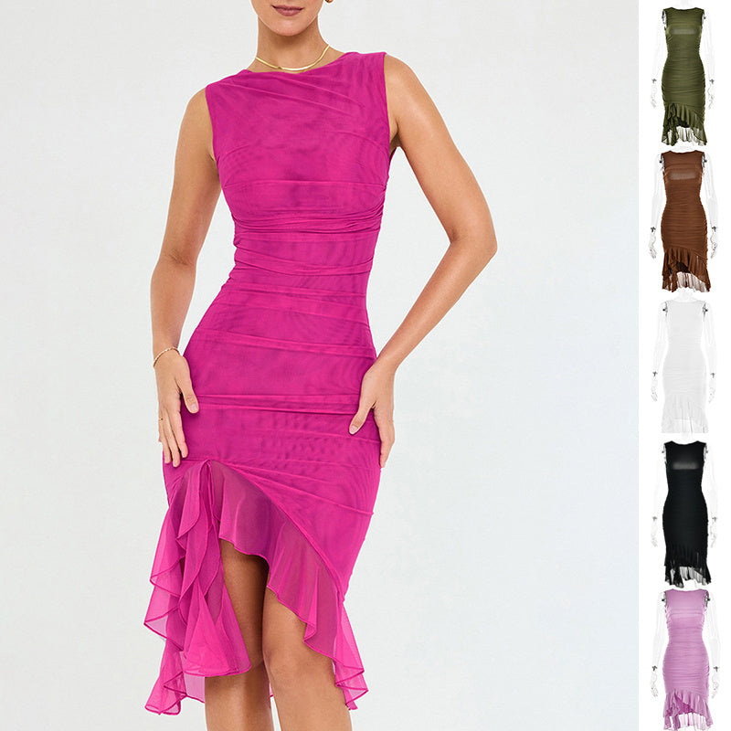 Summer Slim Skinny Sleeveless Dress For Women Fashion Party Club Dresses Kamran Fashion