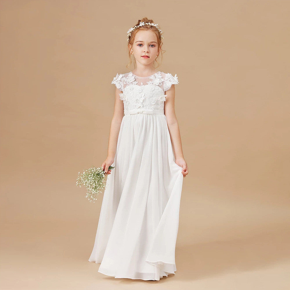 Kids Dress Ladies White Flower Girl Wedding Kamran Fashion