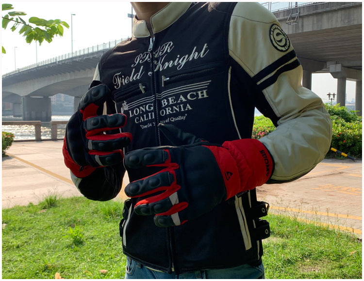 Men's Motorcycle Riding Equipment Waterproof Thickened Warmth Touch Screen Anti-drop Gloves Kamran Fashion