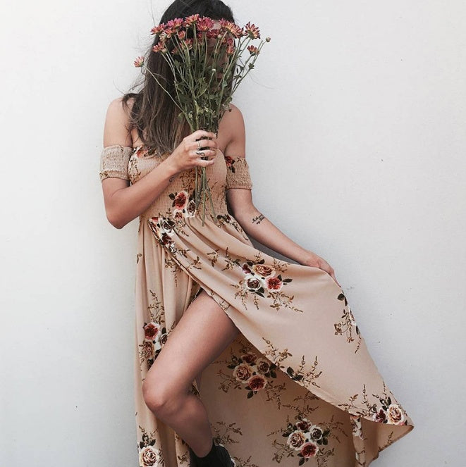 Boho style long dress women Off shoulder beach summer dresses Kamran Fashion