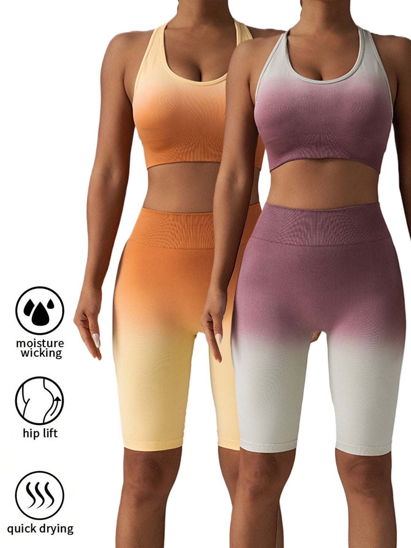 2 Pack Workout Shorts For Women Scrunch Butt Lifting High Waisted Yoga Gym Seamless Booty Biker Shorts Kamran Fashion