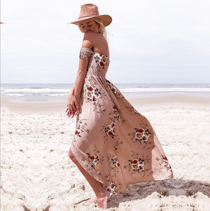 Boho style long dress women Off shoulder beach summer dresses Kamran Fashion