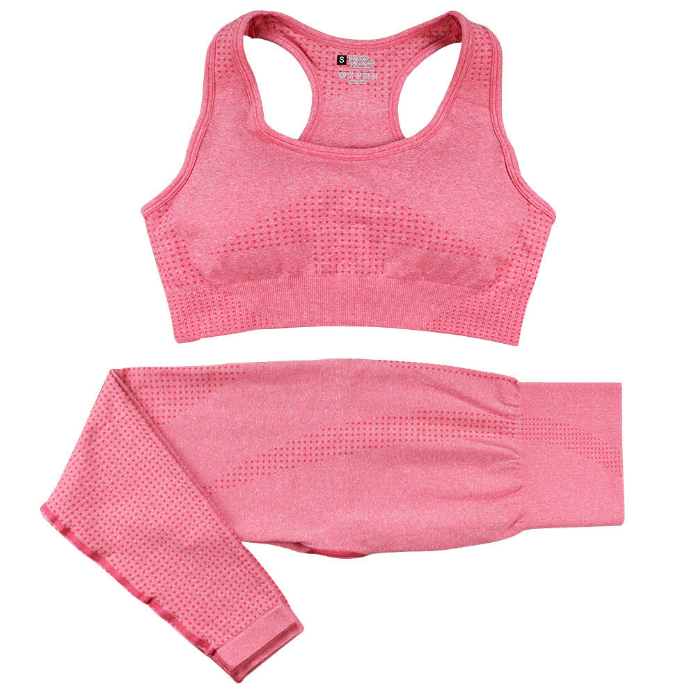 2PCS Seamless Yoga Set Women Tracksuit High Waist Leggings Workout Sportswear Gym Clothing Fitness Crop Top Sports Suits Gym Set Kamran Fashion