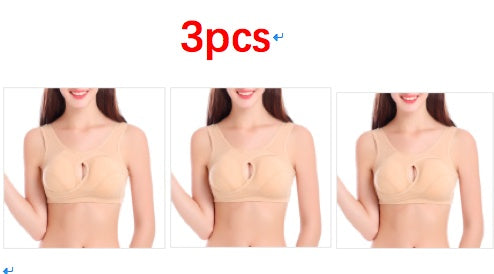 Plus Size Women Bra Ladies Cotton Quake-Proof Underwear Sleep Tops No Buckles Non Wire Lingerie With Removable Padded Kamran Fashion