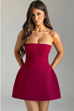 Fashion Tube Dress Summer Solid Color Sasual Backless Slim Short Dresses Party Womens Clothing Kamran Fashion