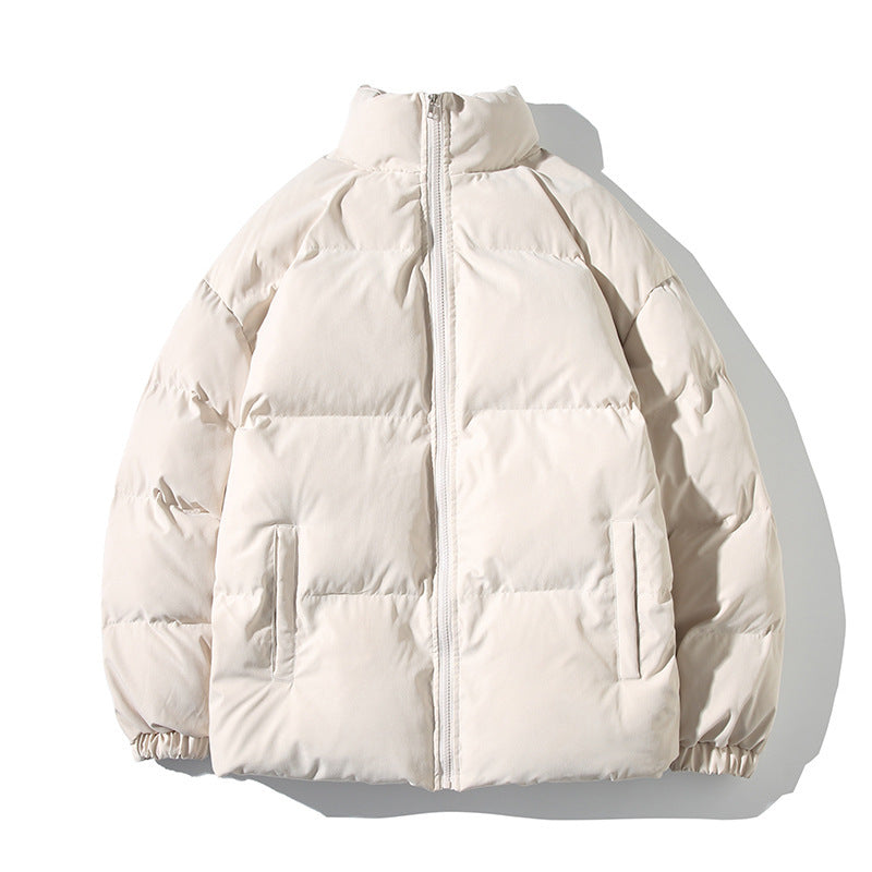 New Autumn And Winter Men's Padded Jacket Korean Style Loose Large Size Stand-up Collar Thick Warm Cotton Jacket Kamran Fashion