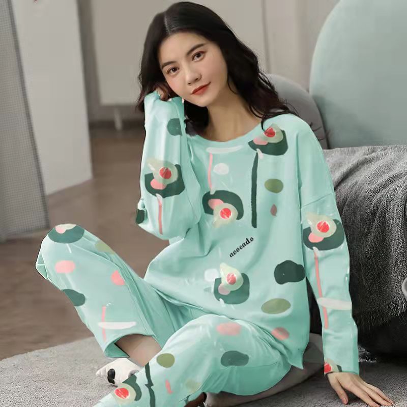 Pajamas Set Women Cute Cartoon Print Sleepwear 2 Piece Lounge Sets Kamran Fashion
