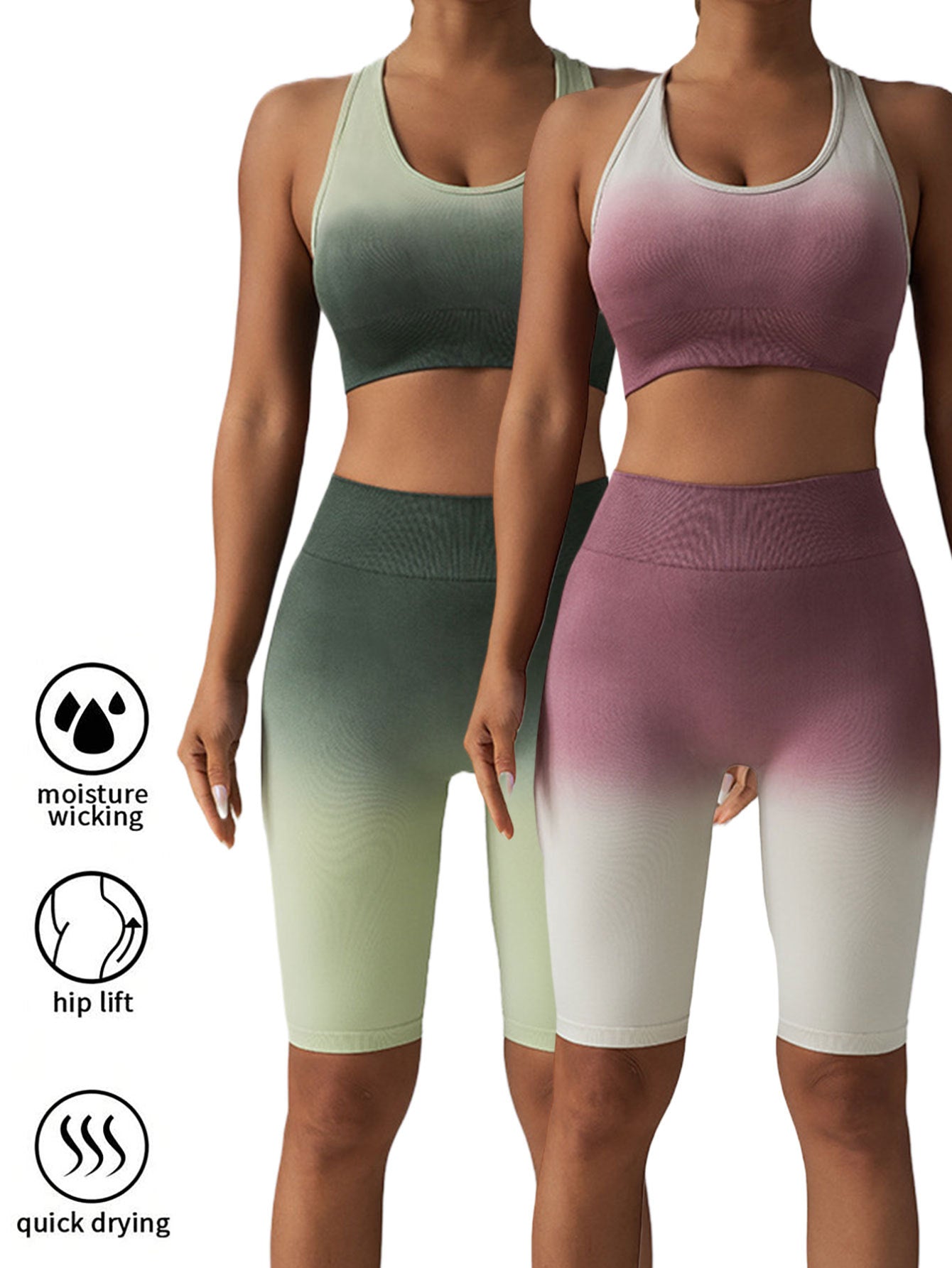 2 Pack Workout Shorts For Women Scrunch Butt Lifting High Waisted Yoga Gym Seamless Booty Biker Shorts Kamran Fashion