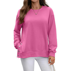 European And American Autumn And Winter Solid Color Long-sleeved Top Women Kamran Fashion