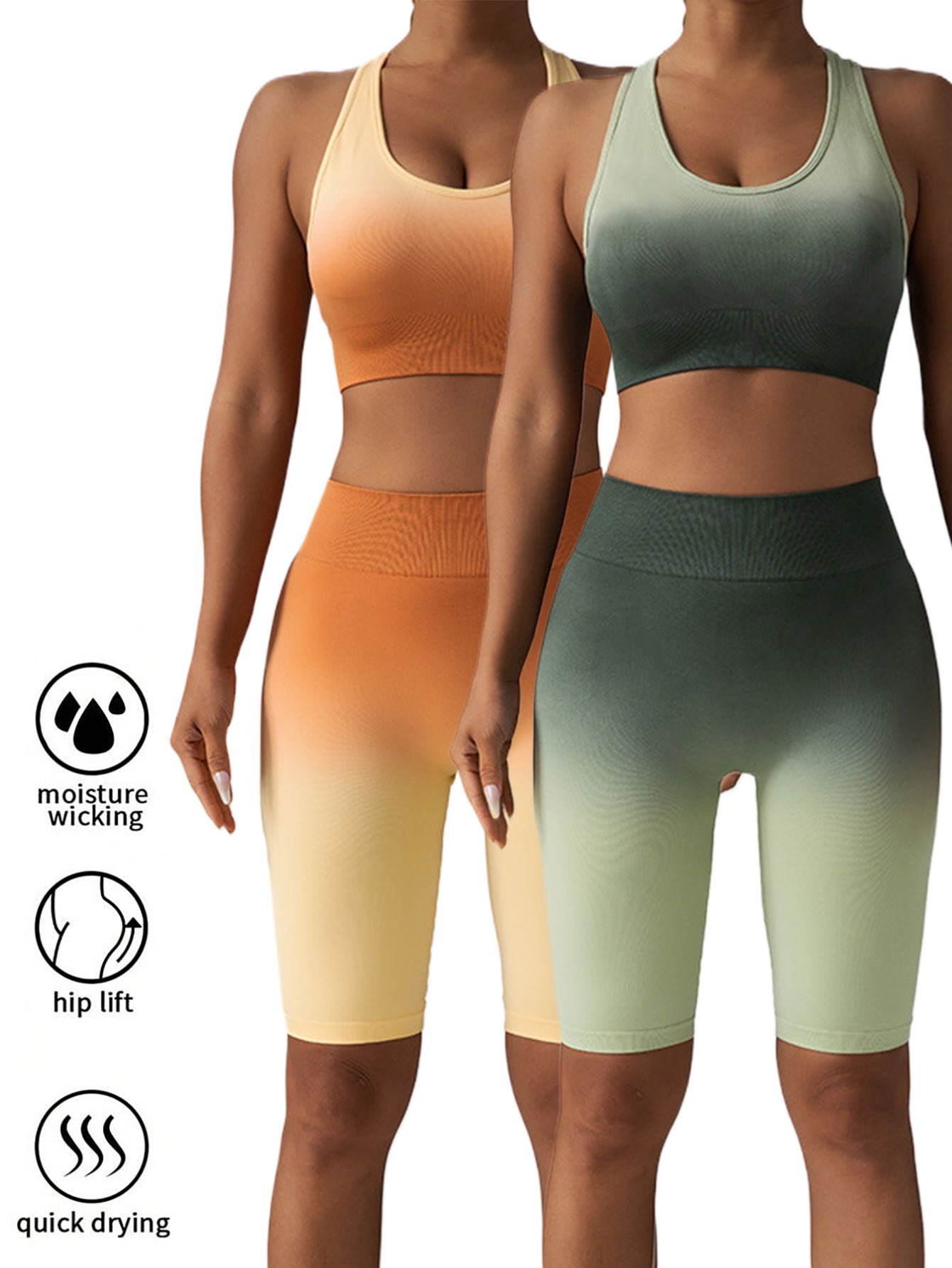2 Pack Workout Shorts For Women Scrunch Butt Lifting High Waisted Yoga Gym Seamless Booty Biker Shorts Kamran Fashion
