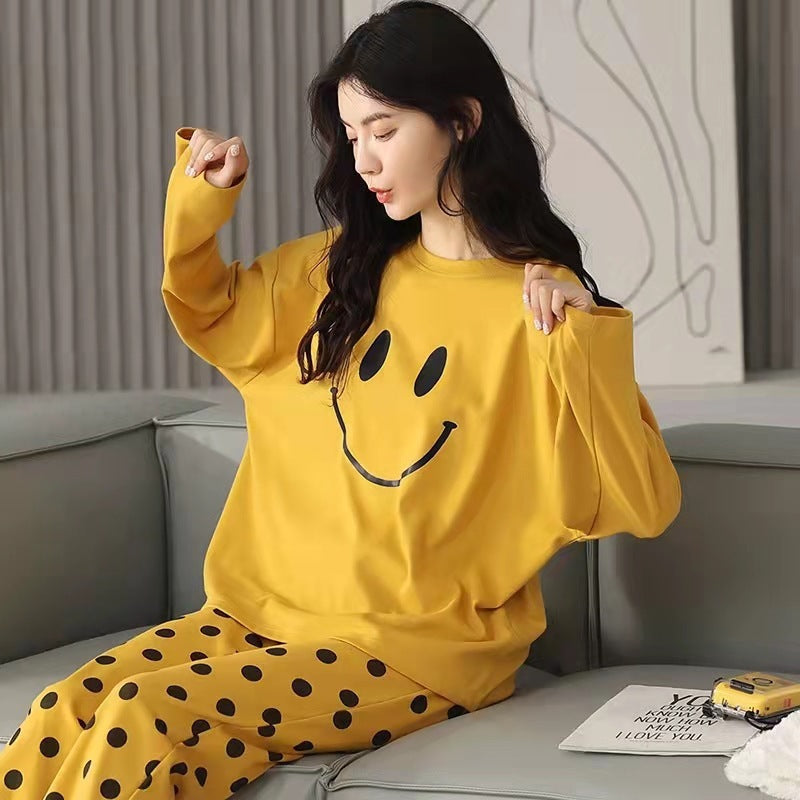 Pajamas Set Women Cute Cartoon Print Sleepwear 2 Piece Lounge Sets Kamran Fashion
