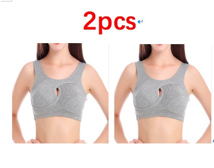 Plus Size Women Bra Ladies Cotton Quake-Proof Underwear Sleep Tops No Buckles Non Wire Lingerie With Removable Padded Kamran Fashion