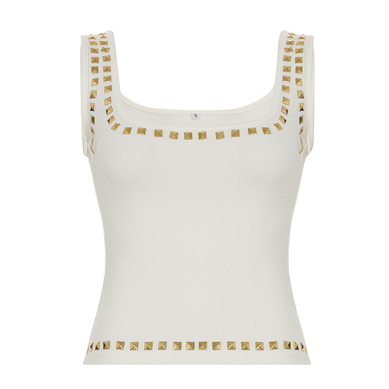 I-shaped Vest Square Collar Hot Girl Casual Top Kamran Fashion